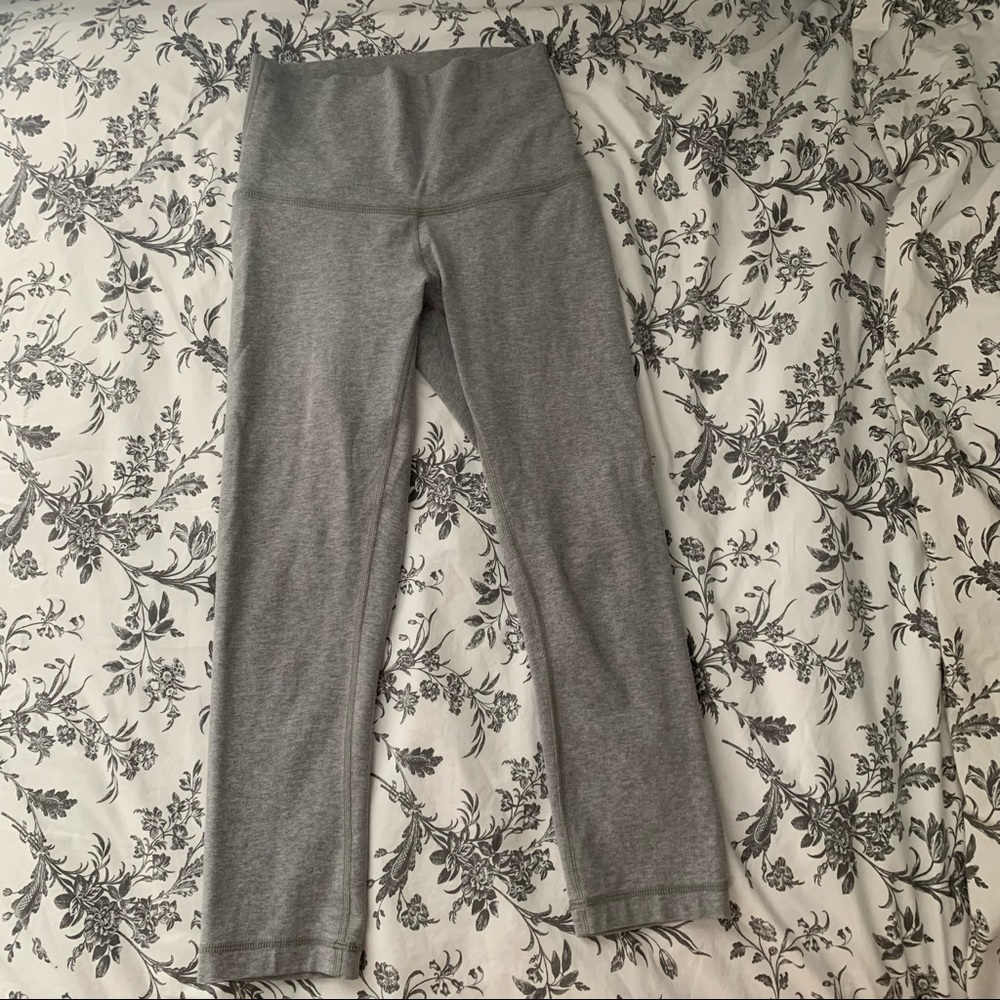 Light Grey Lululemon Crop Leggings
